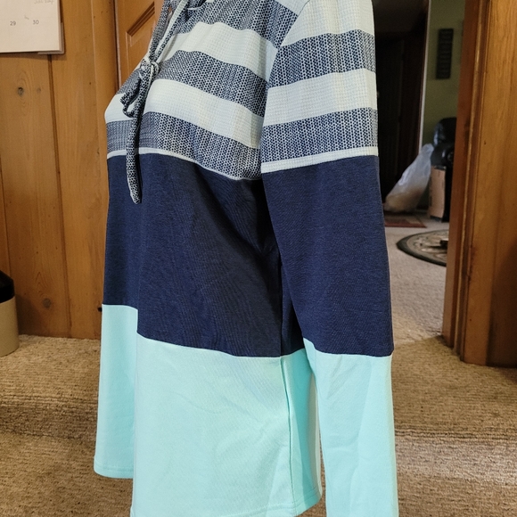 💜 New Color Block Drawstring Hoodie - Picture 7 of 7